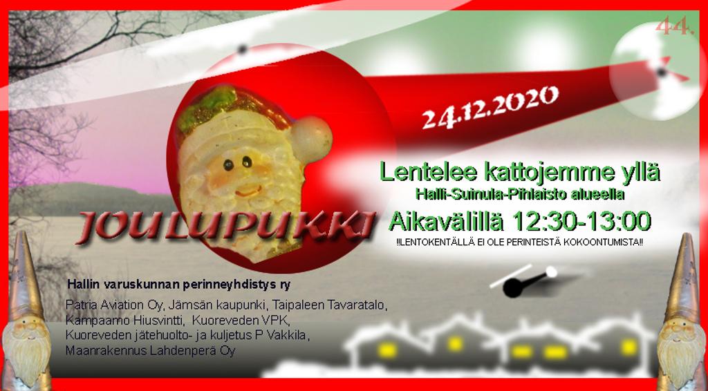 Pukki tervehtii taivaalta