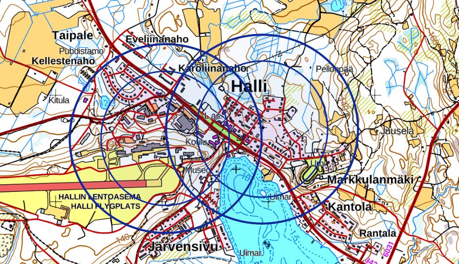 Arvioitu kuuluvuusalue